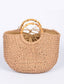 Bamboo Handle Basket Bag