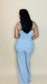 Sarina Baby Blue Satin Corset Jumpsuit